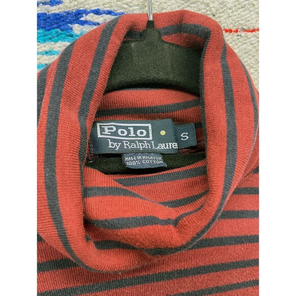 Vintage 90s Polo Striped Turtleneck Fits M - Picture 3 of 8